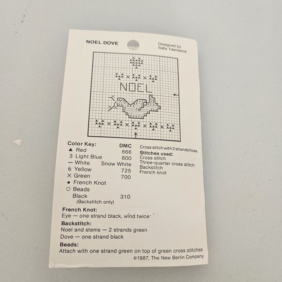 Christmas Ornament Kit Tree Noel Counted Cross Stitch New Berlin Dove holiday - Picture 3 of 3
